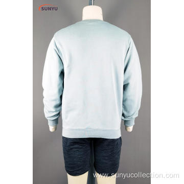 Men's crew neck sweatshirt without hood